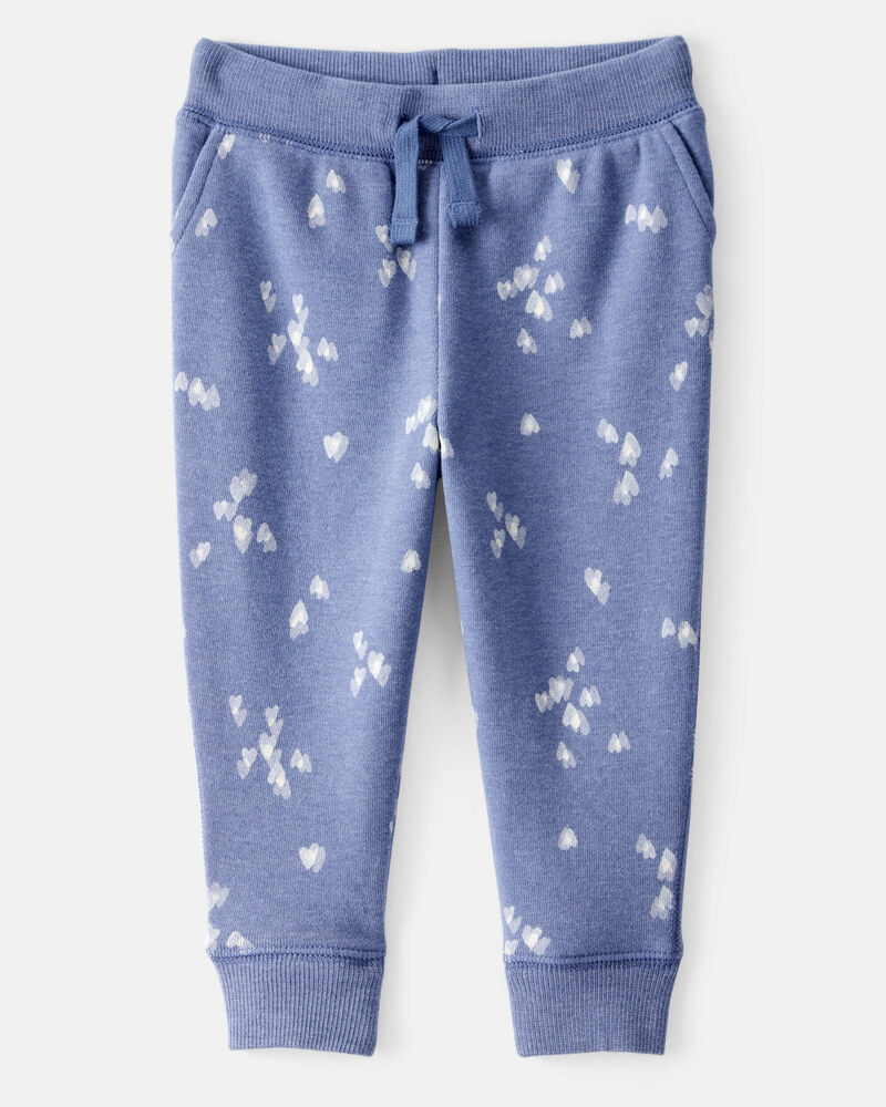 Baby Girl 2-Piece DayDream Fleece Heart Fleece Jacket & Joggers Set - Blue, image 5 of 7 slides