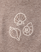 Kid 2-Piece Seashell Graphic Tee & Striped Linen Look-Alike Flowy Pull-On Shorts Set
, image 3 of 7 slides