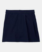Kid 2-Pack Ponte Knit Uniform Skirts - Navy, image 2 of 4 slides