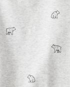 Baby 2-Piece Organic Cotton Overall Set in Bear Print, image 6 of 7 slides