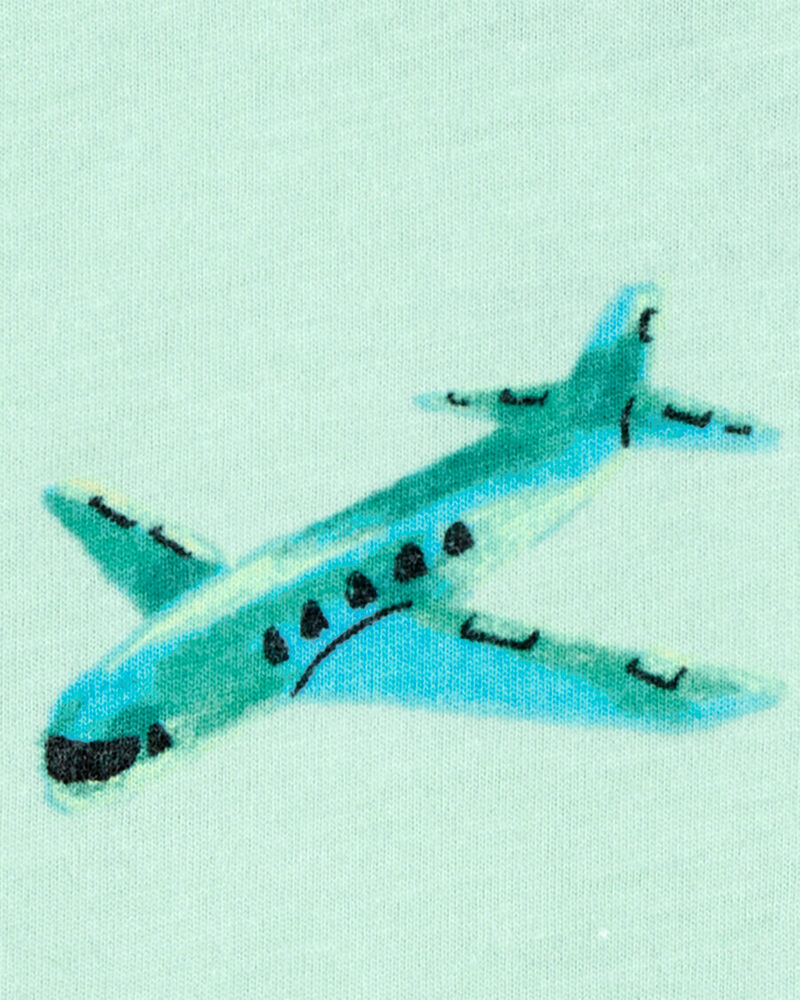 Baby 2-Piece Airplane Print Tee & French Terry Shorts Set, image 3 of 6 slides