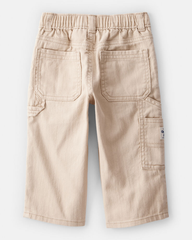 Baby Boy  Wide-Leg Carpenter Twill Pants - Khaki, image 2 of 5 slides