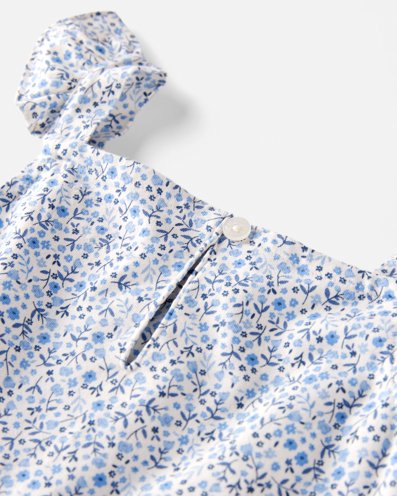 Toddler Organic Cotton Dress in Meadow Bloom Print, image 3 of 5 slides