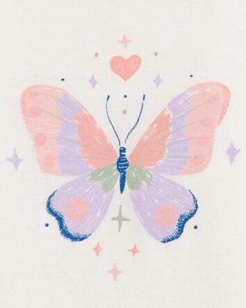 Toddler Girl Butterfly Short-Sleeve Graphic Tee - White, 