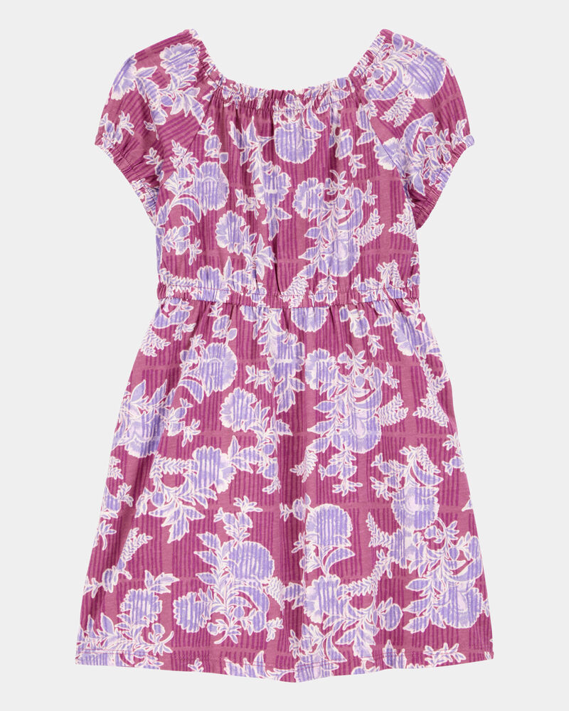 Toddler Smocked Floral Print Dress - Pink, image 2 of 4 slides