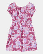 Toddler Smocked Floral Print Dress - Pink, image 2 of 4 slides