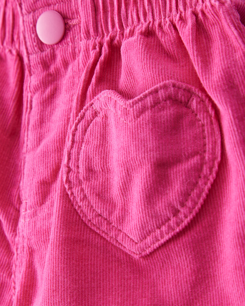 Baby Girl Heart Pocket Barrel Pants - Pink, image 3 of 4 slides