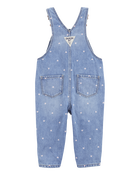 Baby Heart Print Denim Overalls - Blue, image 2 of 5 slides