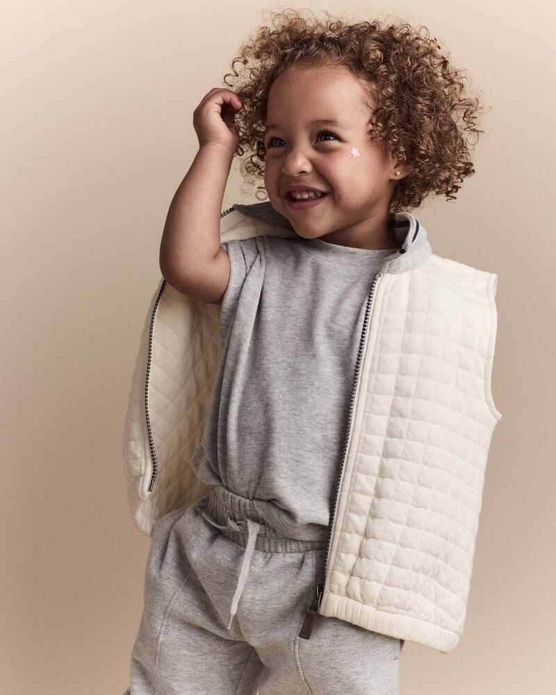 Toddler Girl Dolman-Sleeve Miriam Tee - Heather Grey, image 3 of 6 slides