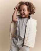 Toddler Girl Dolman-Sleeve Miriam Tee - Heather Grey, image 3 of 6 slides