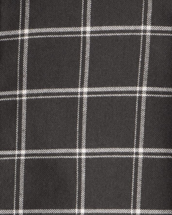 Toddler Boy Plaid Cotton Long-Sleeve Button-Down Shirt - Black, 