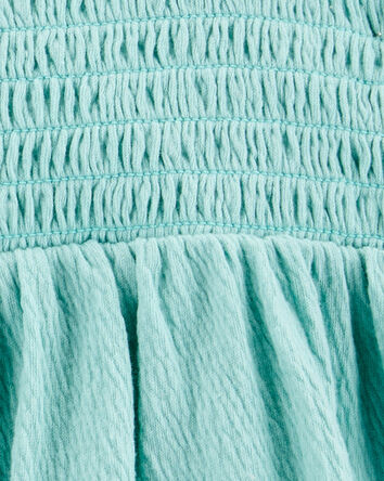 Kid 2-Piece Smocked Tank & Short Set - Blue, 