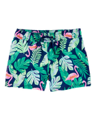 Toddler Boy Tropical Print Swim Trunks, image 1 of 4 slides
