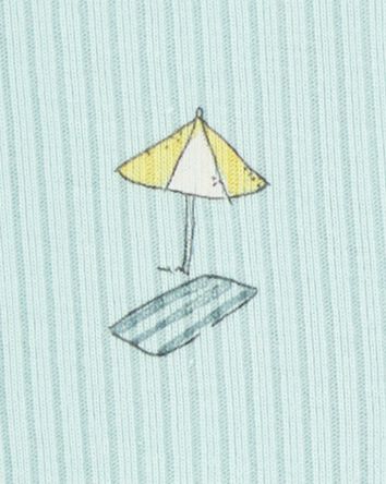 Baby 2-Piece Beach 2-Way Zip Sleep & Play Pajamas - Blue, 