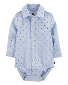 Baby Polka-Dot Button-Front Bodysuit, image 1 of 3 slides