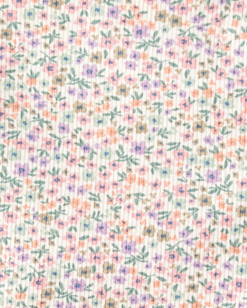 Baby 2-Piece Organic Cotton Rib Floral-Print Set, image 4 of 5 slides