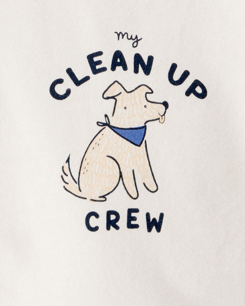 Baby Cotton Long-Sleeve Graphic Bodysuit - Ivory, image 2 of 3 slides