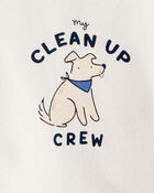 Baby Cotton Long-Sleeve Graphic Bodysuit - Ivory, image 2 of 3 slides