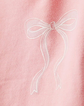 Baby Girl Bow Long-Sleeve Top & Tulle Skort Set - Pink, 