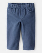 Baby Boy 2-Piece Football Print Bodysuit & Faux Denim Pants Set - Grey/Navy, image 5 of 6 slides