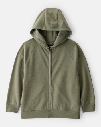 Boys DayDream Fleece Zip-Up Hoodie - Green, 