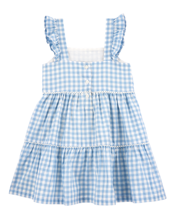 Toddler Girl Gingham Short-Sleeve Dress - Blue, 