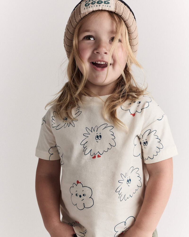 Toddler Squish Short-Sleeve Relaxed Graphic Tee - Cream, image 1 of 6 slides
