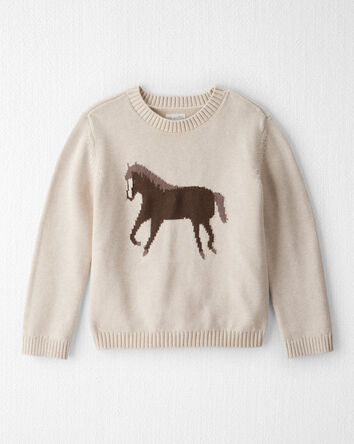 Kid Organic Cotton Horse Sweater Knit, 