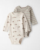 Baby 2-Pack Organic Cotton Bodysuits, image 1 of 6 slides
