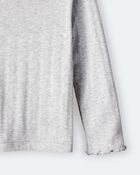 Toddler Girl Mock Neck Long-Sleeve Top - Heather Grey, image 6 of 6 slides