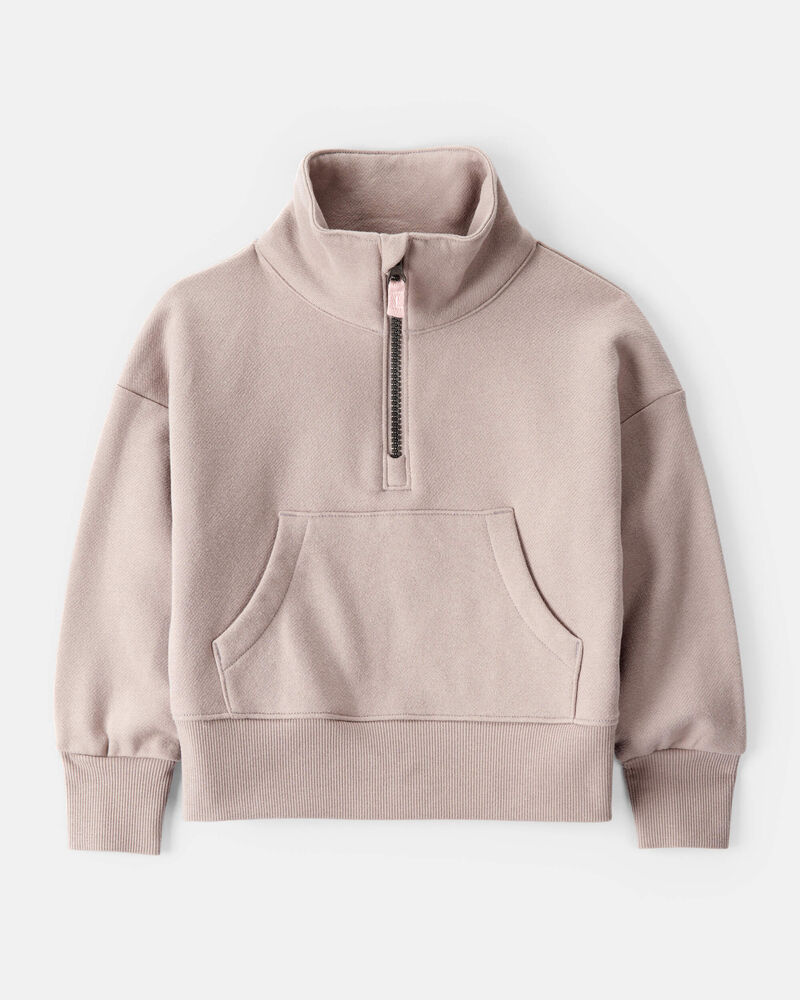 Toddler Girl 2-Piece Daydream Fleece Quarter-Zip Sweatshirt & Joggers Set - Brown, image 2 of 8 slides