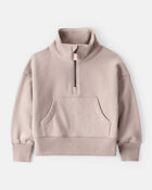 Toddler Girl 2-Piece Daydream Fleece Quarter-Zip Sweatshirt & Joggers Set - Brown, image 2 of 8 slides
