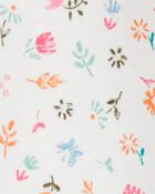 Toddler Girl Floral Print Snug Fit Cotton Footless 1-Piece Pajamas, image 2 of 4 slides