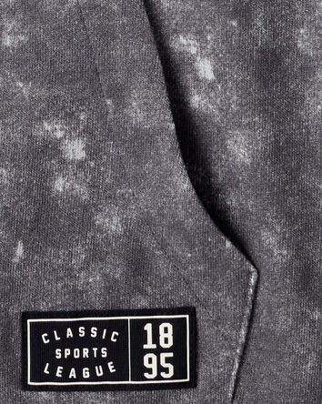 Boys French Terry Acid Wash Hoodie - Grey, 