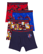 Kid 4-Pack Spider-Man Boxer Briefs Underwear, image 1 of 2 slides