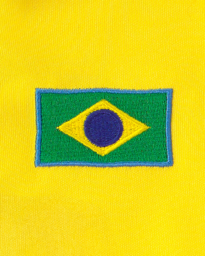 Kids 2-Piece Umbro Brazil Soccer Jersey & Short Set - Blue/Yellow/Green, image 4 of 12 slides