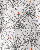 Toddler Halloween Spiderwebs Long-Sleeve Tee - White/Black, image 2 of 3 slides