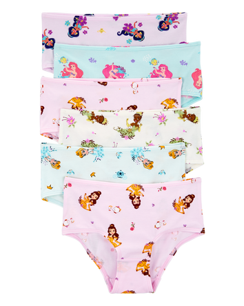 Kid 6-Pack Disney Princesses Brief Stretch Cotton Undies, 