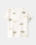 Baby 2-Piece Team Champ Tee & Overall Set - Ivory/Olive, image 3 of 6 slides