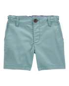 Toddler Flat-Front Shorts - Teal, image 1 of 6 slides