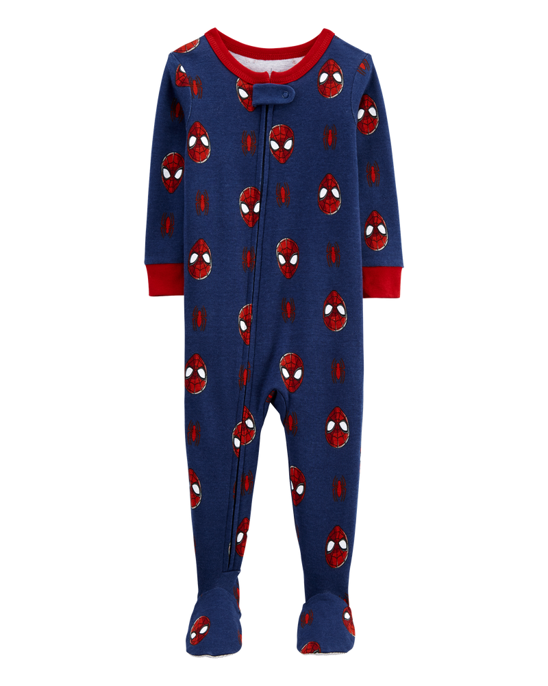Toddler 1-Piece Spider-Man 100%  Cotton Footie Pajamas, image 1 of 4 slides