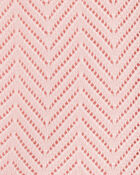 Baby Girl Pointelle Button-Front Sweater Knit Cardigan - Pink, image 2 of 3 slides