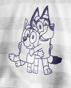 Baby Bluey Striped French Terry Pullover - Grey, image 2 of 3 slides