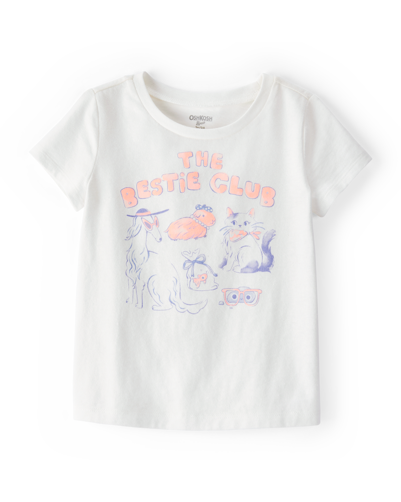Toddler Besties Short-Sleeve Graphic Tee - Ivory, image 1 of 3 slides