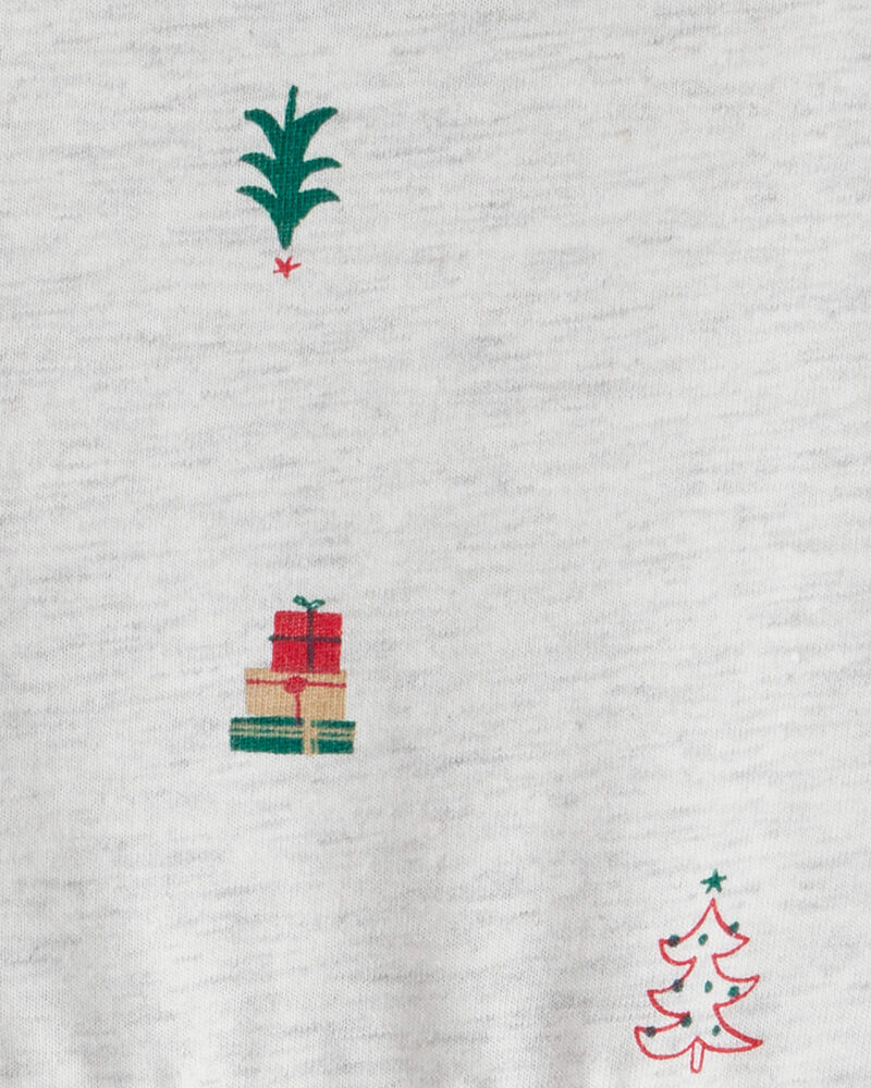 Baby Girl Christmas Tree Print Long-Sleeve Dress, image 3 of 4 slides