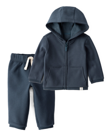 Baby Boy 2-Piece DayDream Fleece Varsity Sweatshirt Set - Navy, 