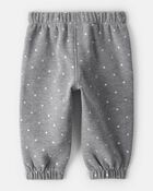 Baby Girl 2-Piece DayDream Fleece Polka Dot Sweatshirt & Pant Set - Grey, image 5 of 6 slides