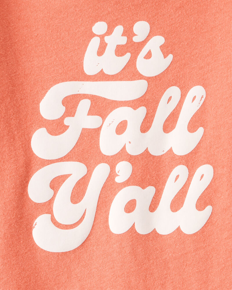 Toddler Girl It's Fall Y'all Long-Sleeve Graphic Tee - Orange, image 2 of 3 slides