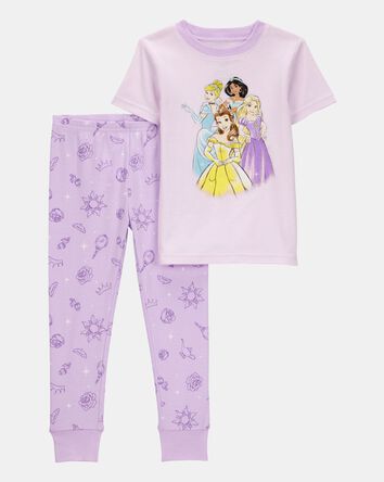 Toddler Girl Disney Princesses Snug Fit 2-Piece Pajamas - Purple, 