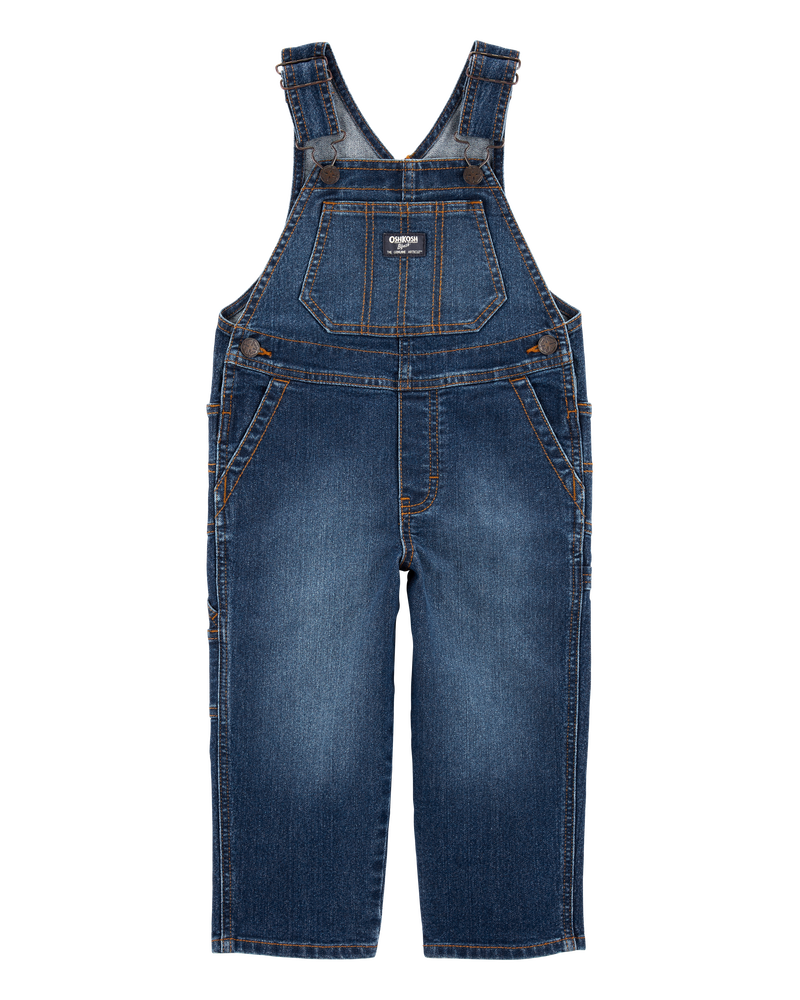 Toddler Stretch Denim Overalls, image 1 of 5 slides